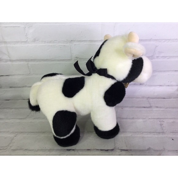 Black & White Cow – Beary Unique Blanks A & A Mabel Cow Black & White Bell Plush Stuffed Animal Toy 02149